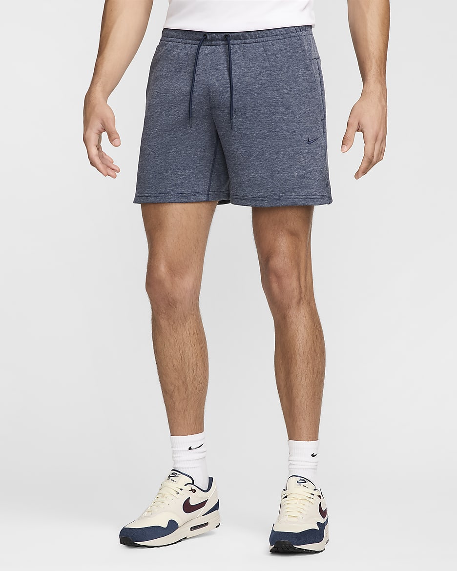Nike Primary Fleece Men's 18cm (approx.) Dri-FIT Unlined Performance Shorts - Obsidian/Heather/Obsidian