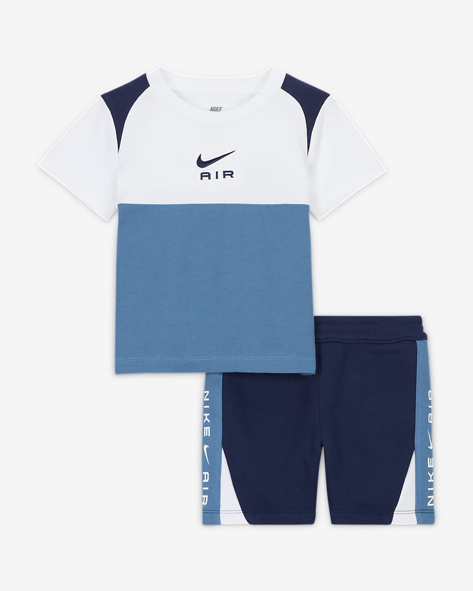 Nike Air Baby (12-24M) 2-Piece Fleece Shorts Set - Midnight Navy