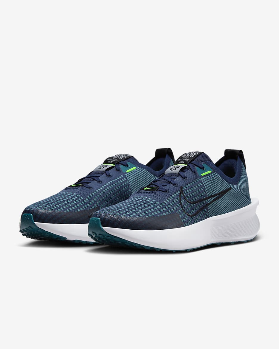 Nike Interact Run Men's Road Running Shoes - College Navy/Mineral Teal/Geode Teal/Black