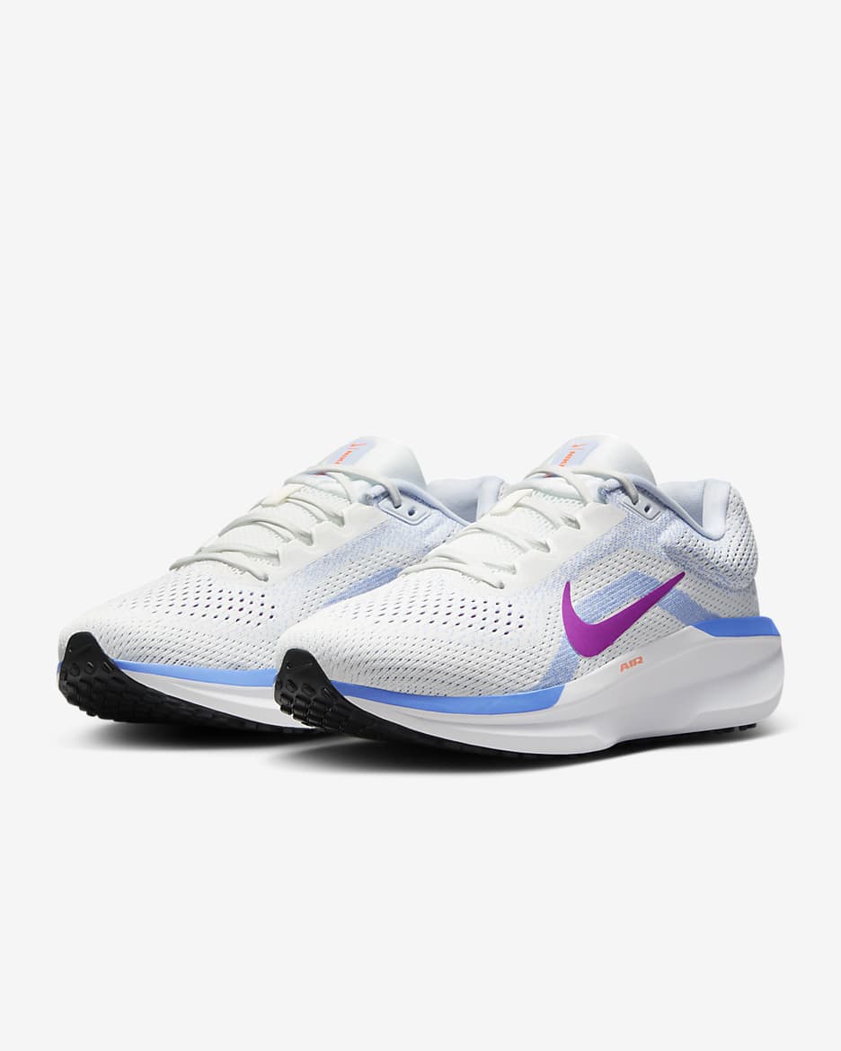 Nike Winflo 11 Women's Road Running Shoes - Summit White/Royal Pulse/Football Grey/Hyper Violet