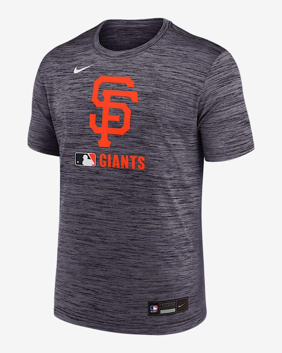Playera Nike Dri-FIT de la MLB para hombre San Francisco Giants Authentic Collection Velocity - Negro