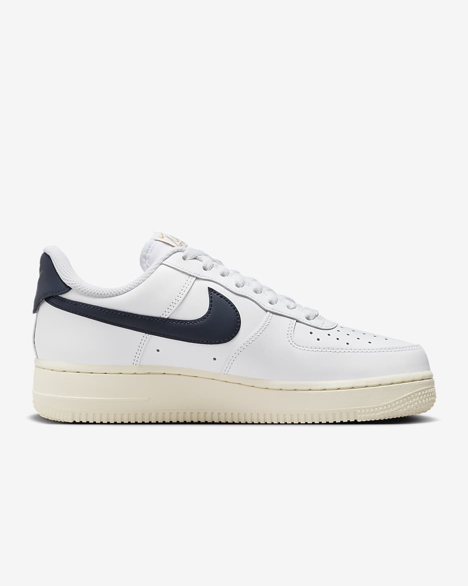 Nike Air Force 1 '07 FlyEase Women's Shoes - White/Pale Ivory/Metallic Gold/Obsidian