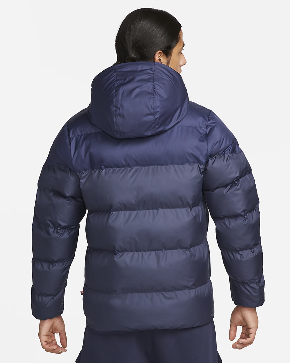 Pufferjacka med huva Nike Windrunner PrimaLoft® Storm-FIT för män - Midnight Navy/Obsidian/Sail