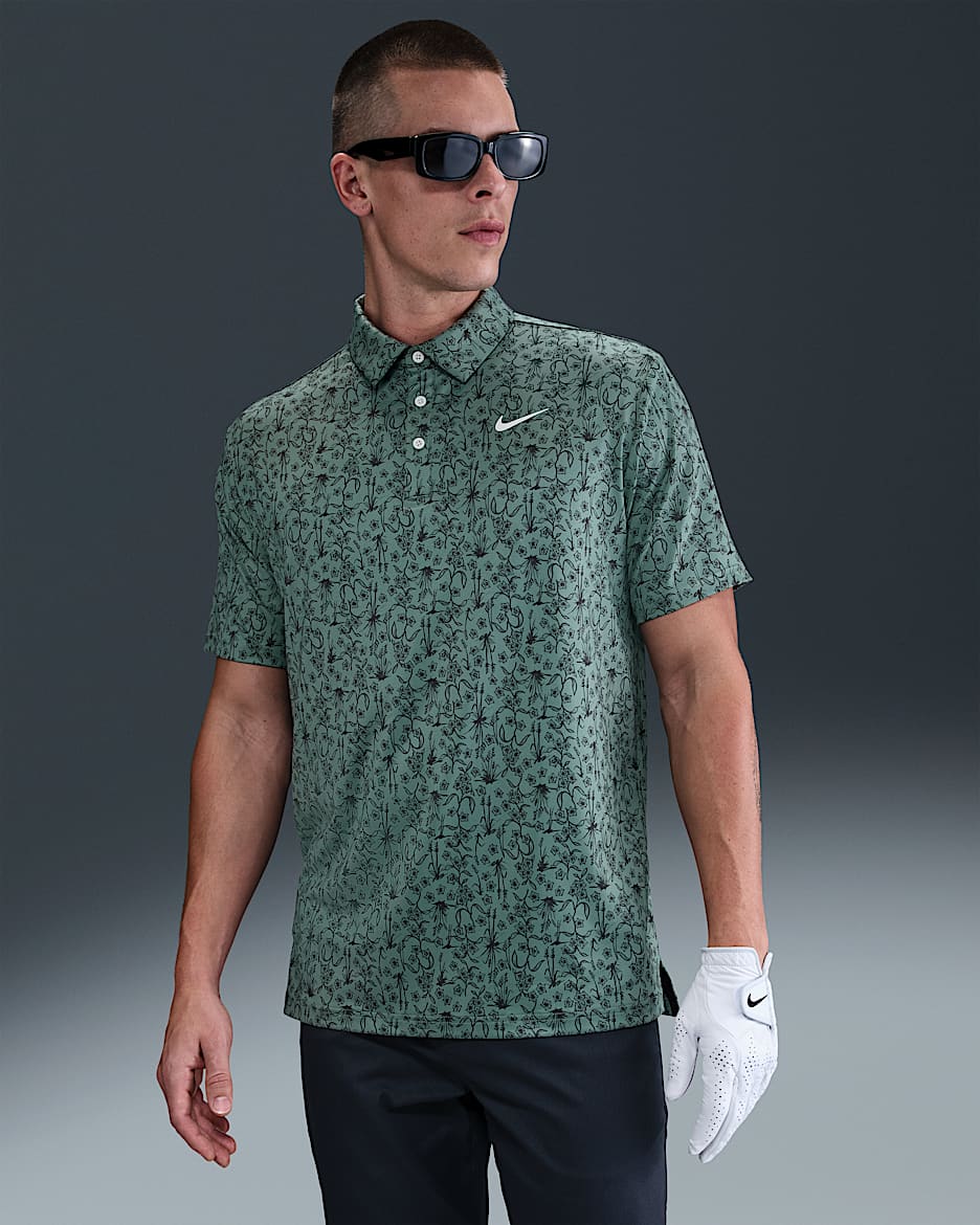 Nike Tour Men's Dri-FIT Golf Polo - Clay Green/Pale Ivory