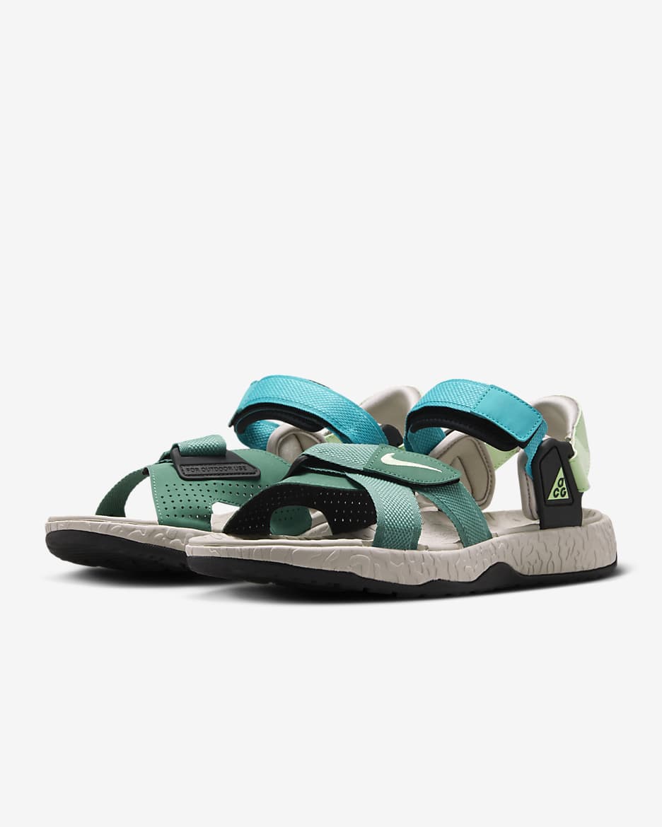 Nike ACG Air Deschutz+ Sandals - Bicoastal/Black/Light Iron Ore/Vapour Green