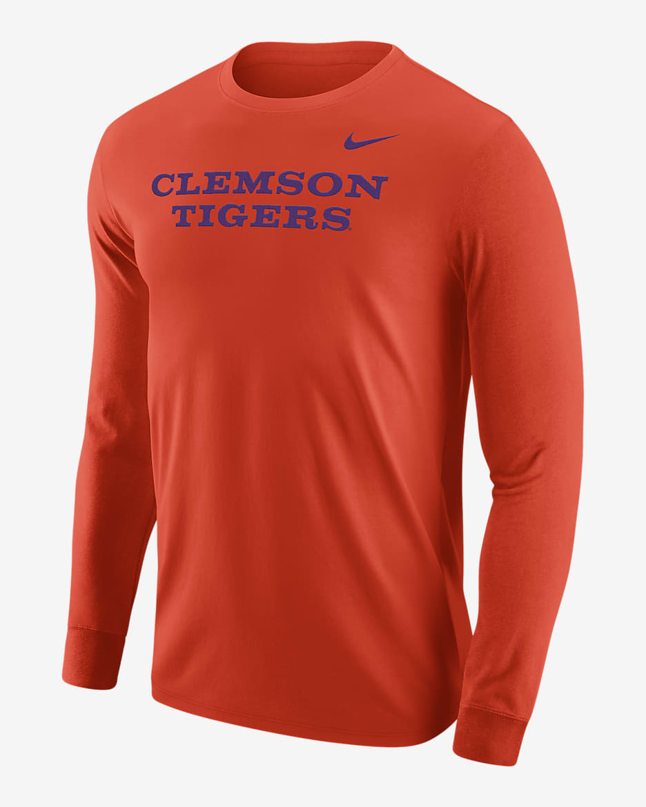 Clemson Men's Nike College Long-Sleeve T-Shirt - Team Orange