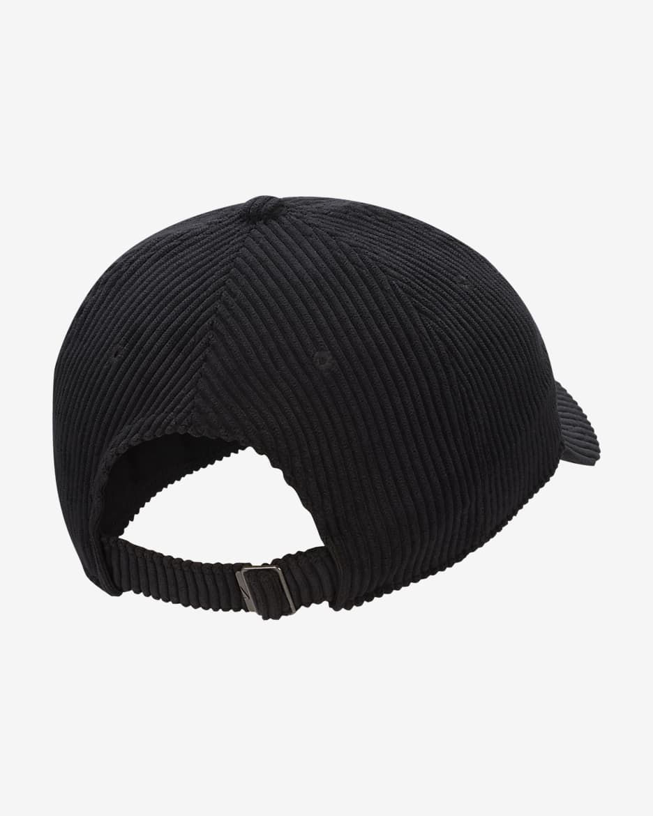 Nike Club Cap Gorra de pana sense estructura - Negre/Negre