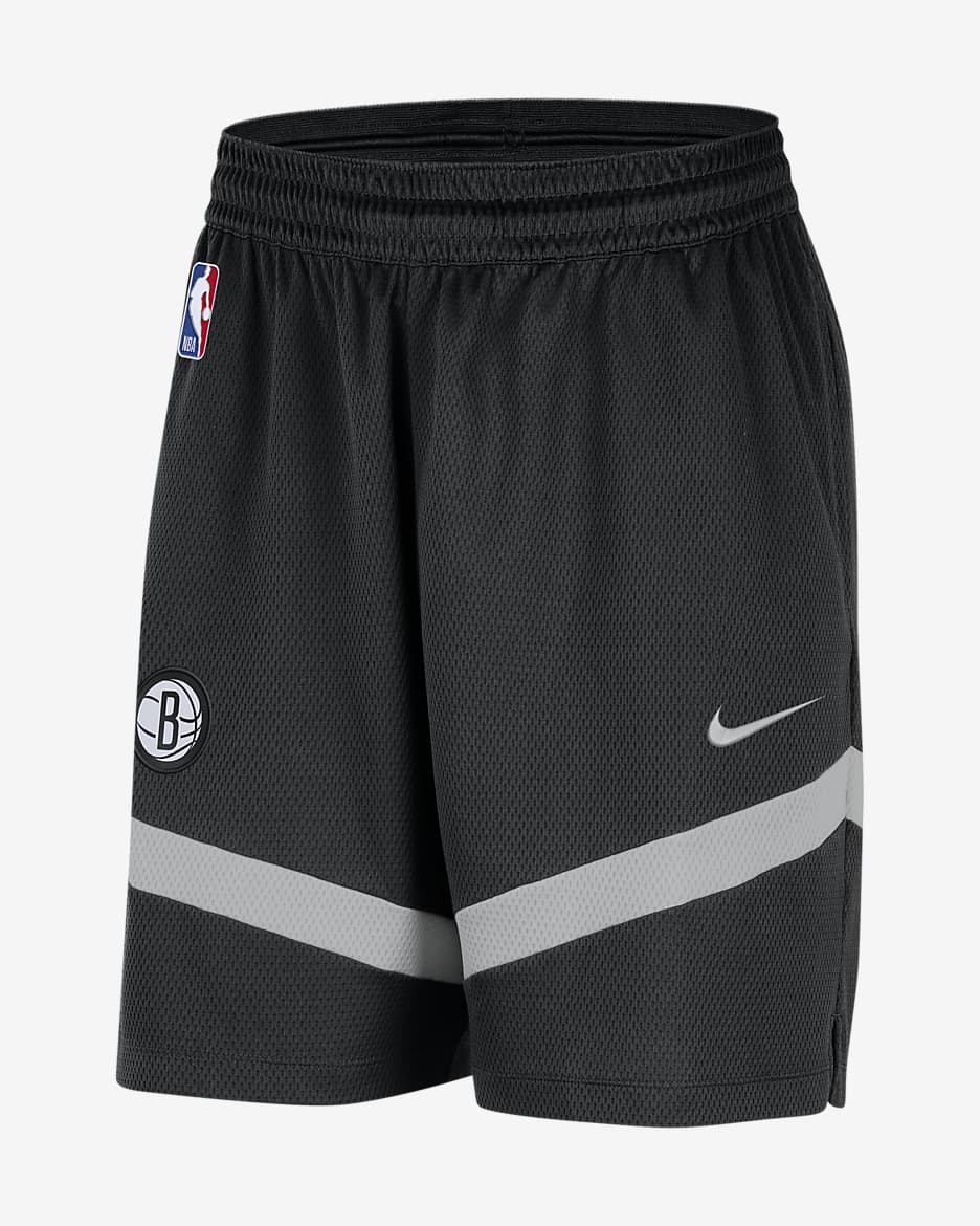 Brooklyn Nets Icon Practice Men's Nike Dri-FIT NBA 20.5cm (approx.) Shorts - Black/Flat Silver