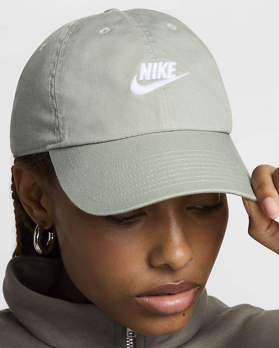 Gorra desestructurada Futura Wash Nike Club - Horizonte jade/Blanco