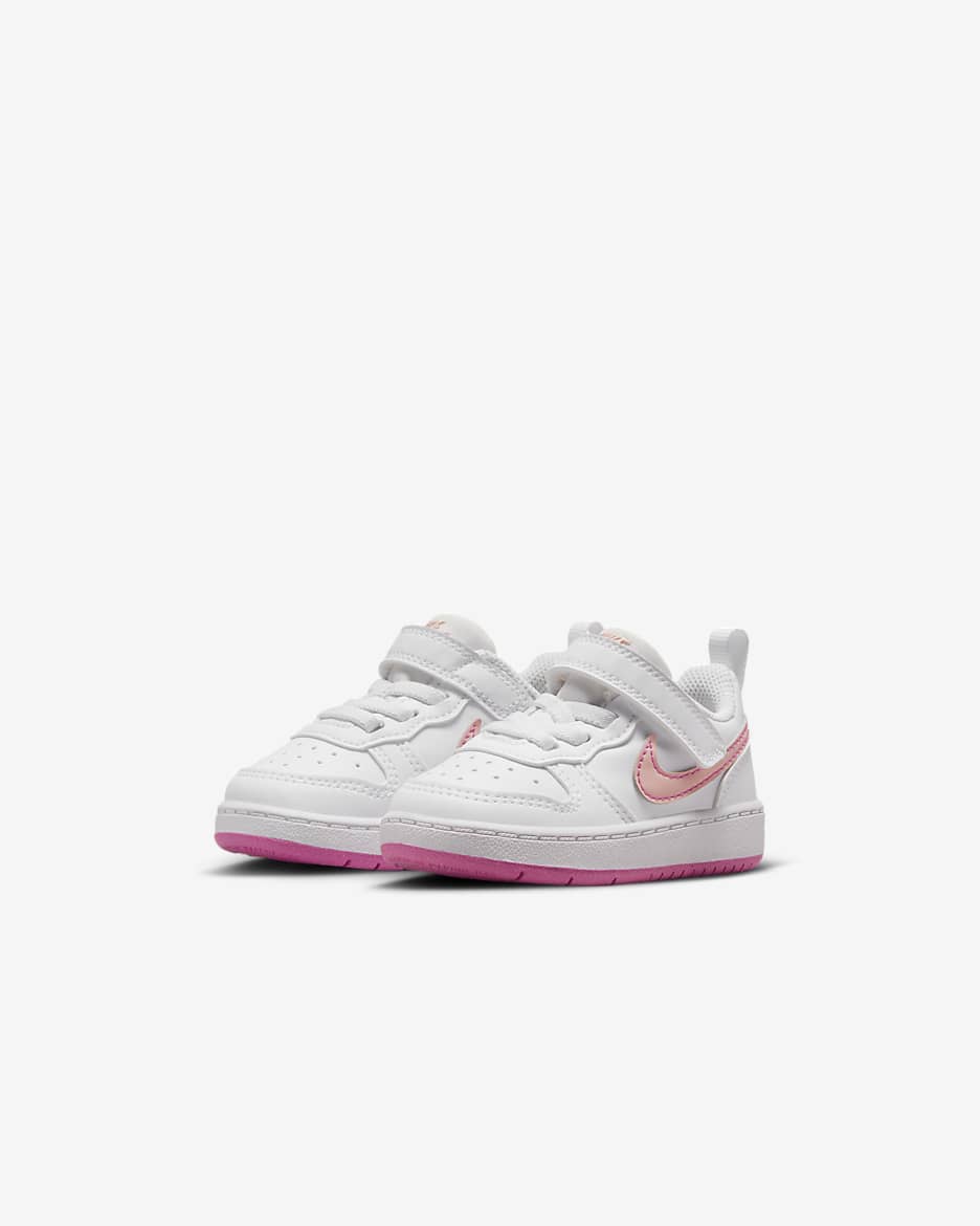 Nike Court Borough Low Recraft Baby/Toddler Shoes - White/Pinksicle/Arctic Orange