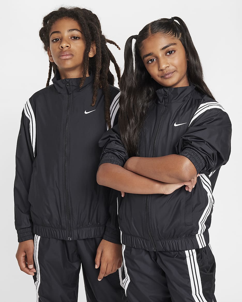 Veste de basket déperlante Nike Crossover pour ado - Noir/Blanc