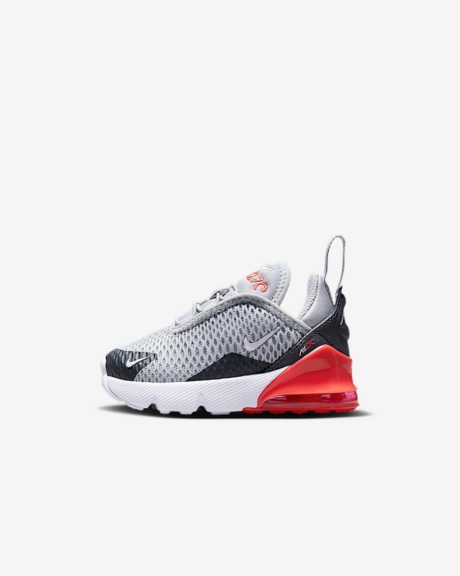 Buty dla niemowląt / maluchów Nike Air Max 270 - Wolf Grey/Anthracite/Bright Crimson/Biel