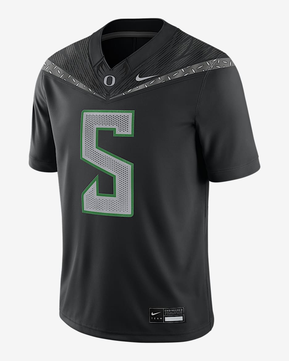 Dante Moore Oregon Men’s Nike Dri-FIT College NIL Game Jersey - Black