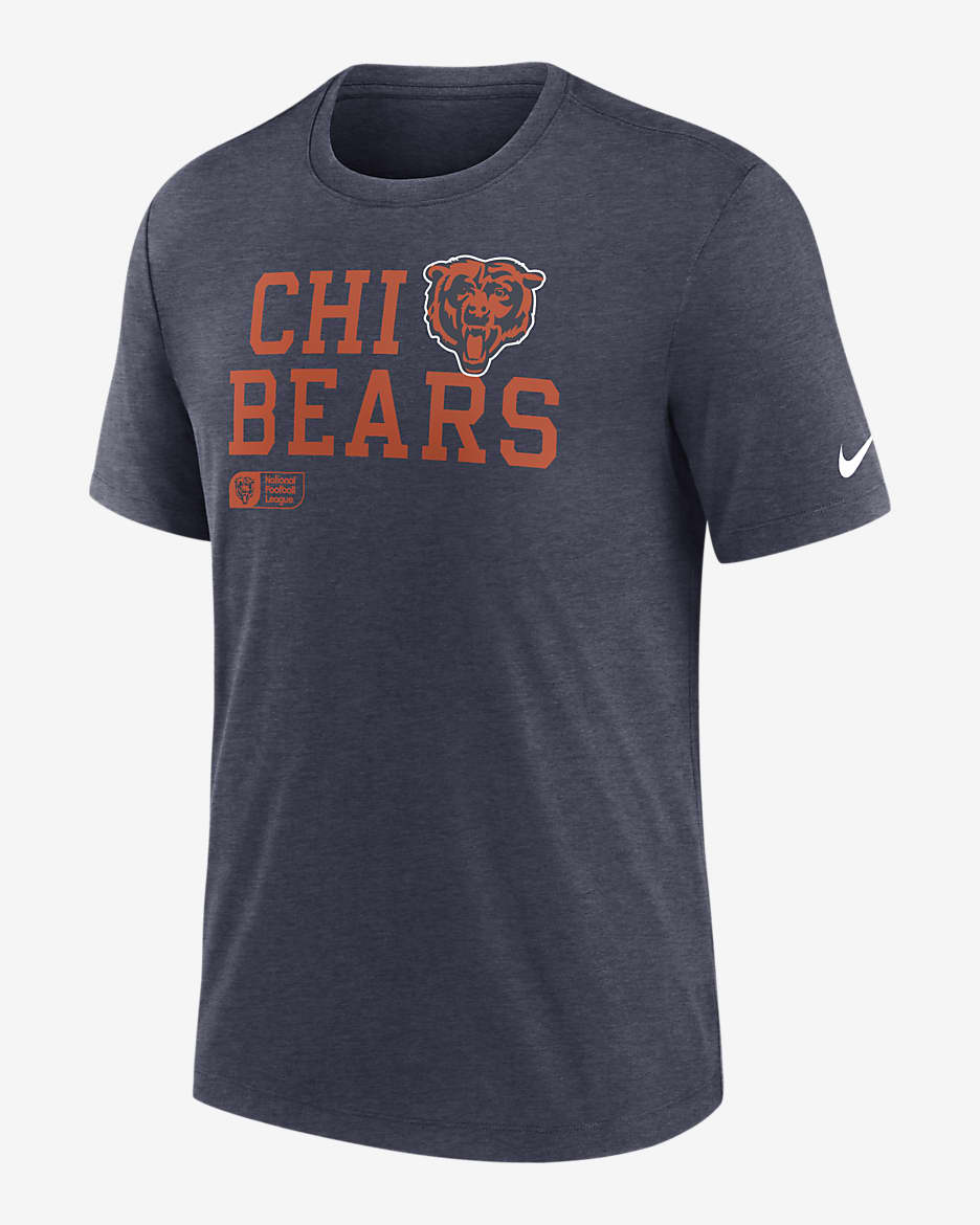 Chicago Bears Overlap Lockup Men's Nike NFL T-Shirt - Navy