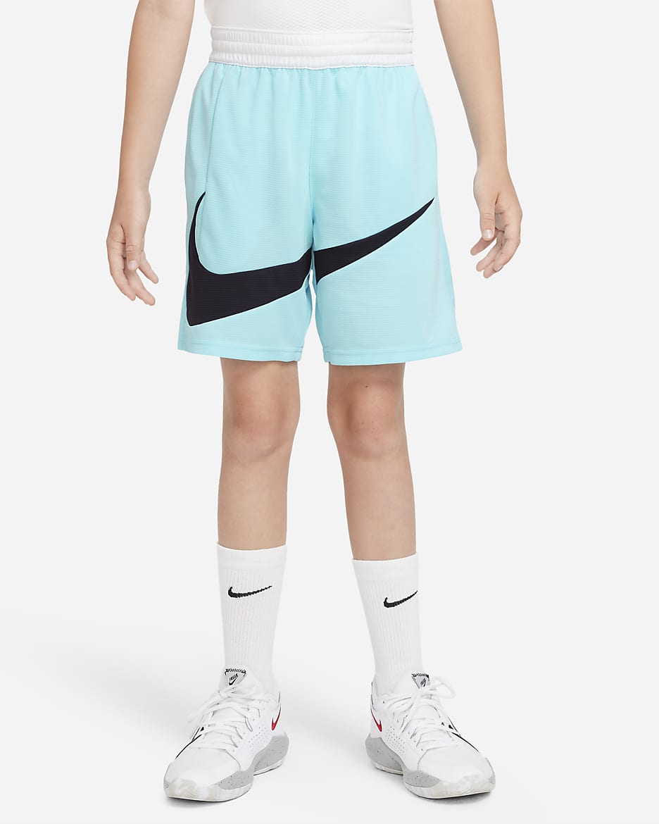 Nike Dri-FIT Older Kids' (Boys') Basketball Shorts - Copa/White/Cave Purple