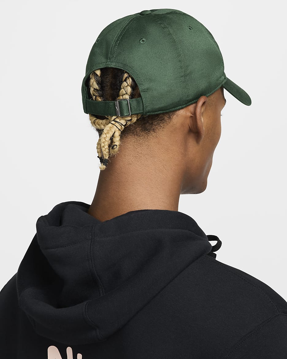 Nike Club Unstructured Futura Wash Cap - Fir/White