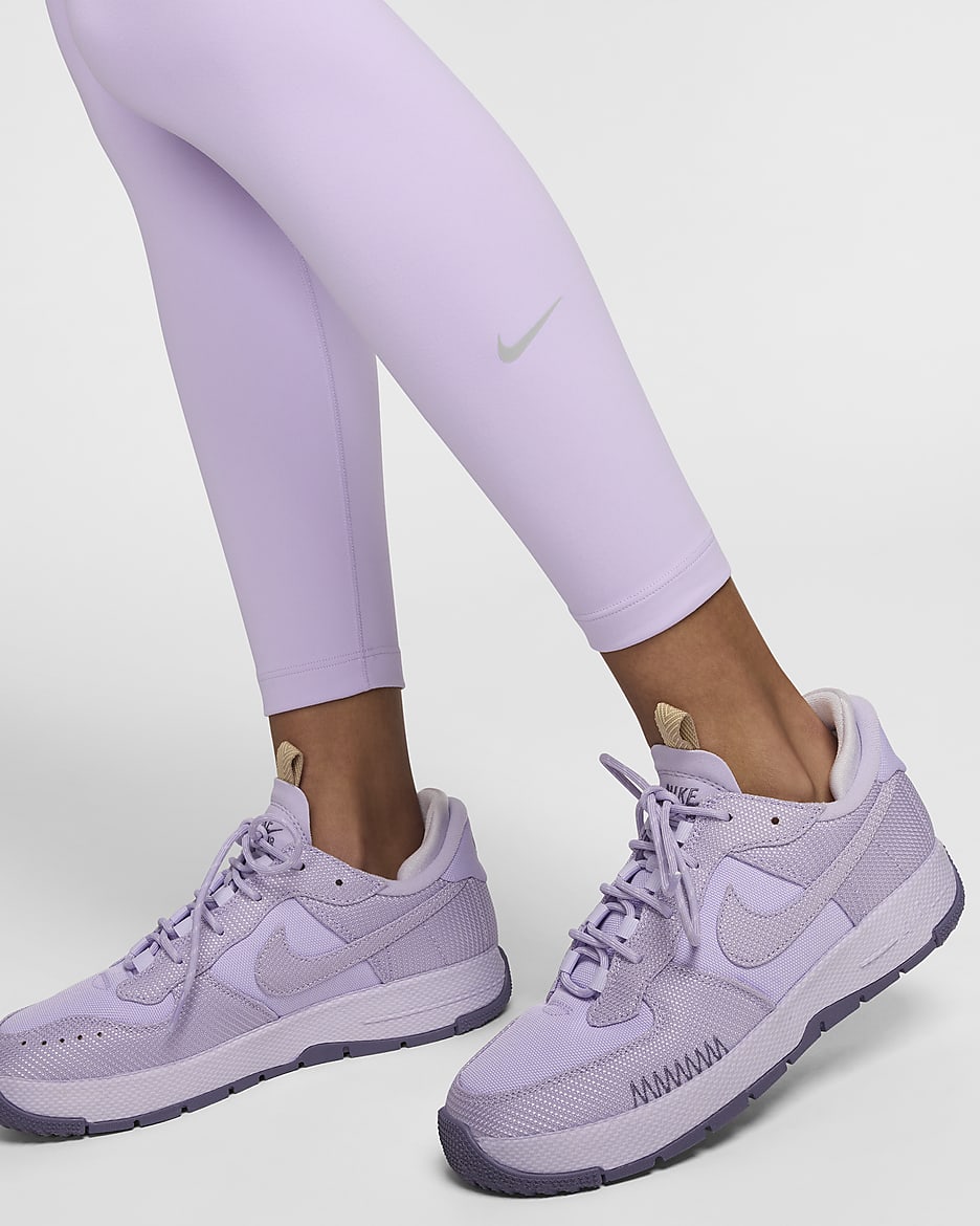 Nike One Women's High-Waisted 7/8 Leggings - Lilac Bloom/Black