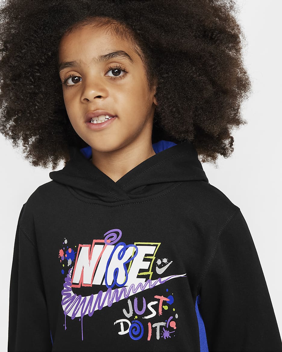 Nike Sportswear "Express Yourself" Little Kids' French Terry Hoodie - Black