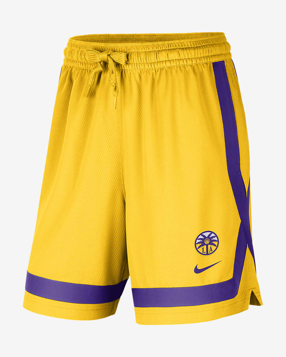 Los Angeles Sparks Women's Nike WNBA Practice Shorts - Amarillo/Field Purple/Black