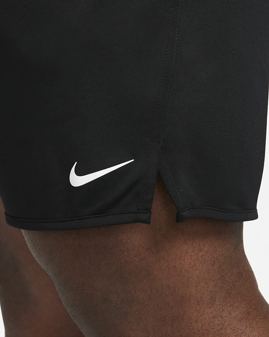 Nike Totality vielseitige Dri-FIT Herrenshorts ohne Futter (ca. 18 cm) - Schwarz/Schwarz/Iron Grey/Weiß