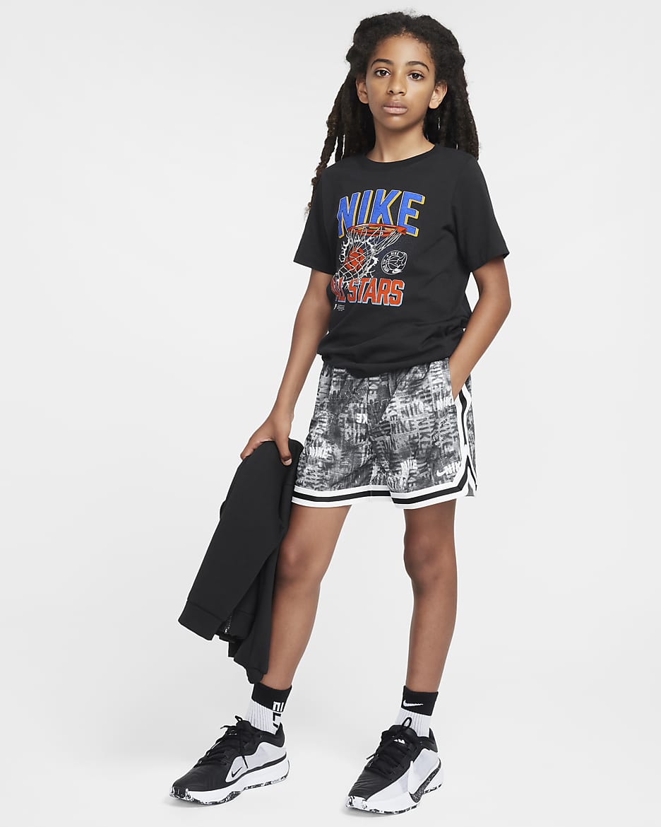 Nike DNA Big Kids' (Boys') Dri-FIT Basketball Shorts - Black/White