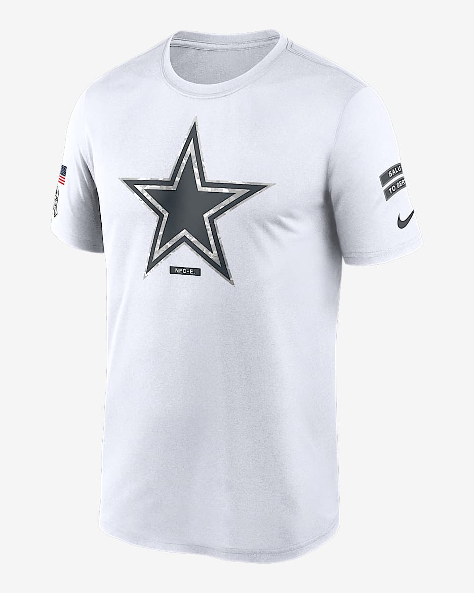 Playera Nike Dri-FIT de la NFL para hombre Dallas Cowboys Salute to Service Primary Edge Legend - Blanco