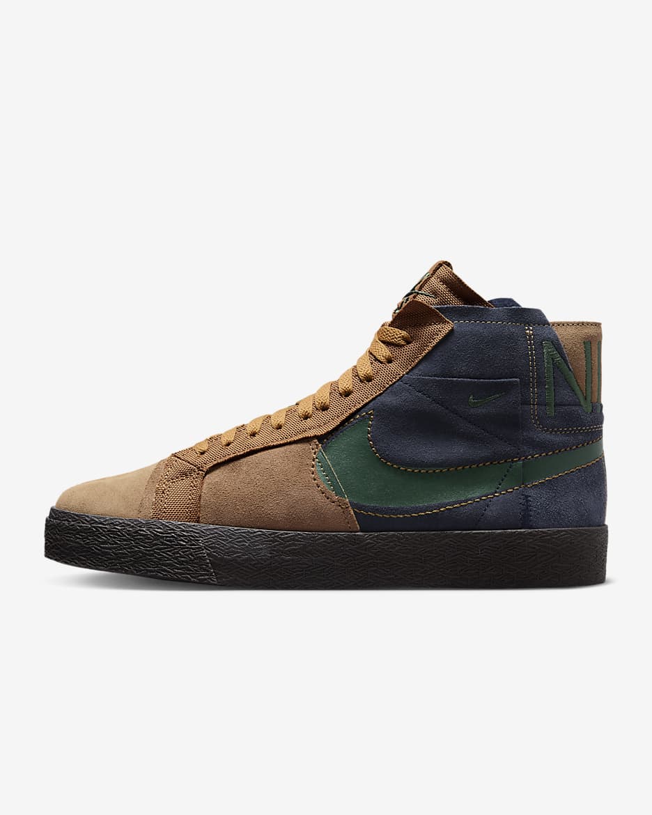 Scarpa da skateboard Nike SB Zoom Blazer Mid Premium - Legend Dark Brown/Ossidiana/Light British Tan/Fir