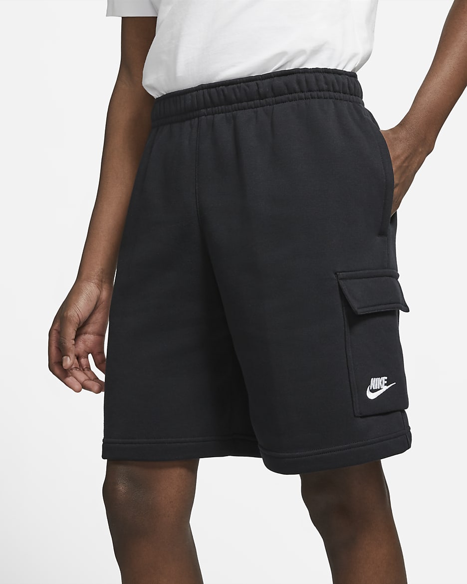 Short cargo Nike Sportswear Club pour Homme - Noir/Noir/Blanc