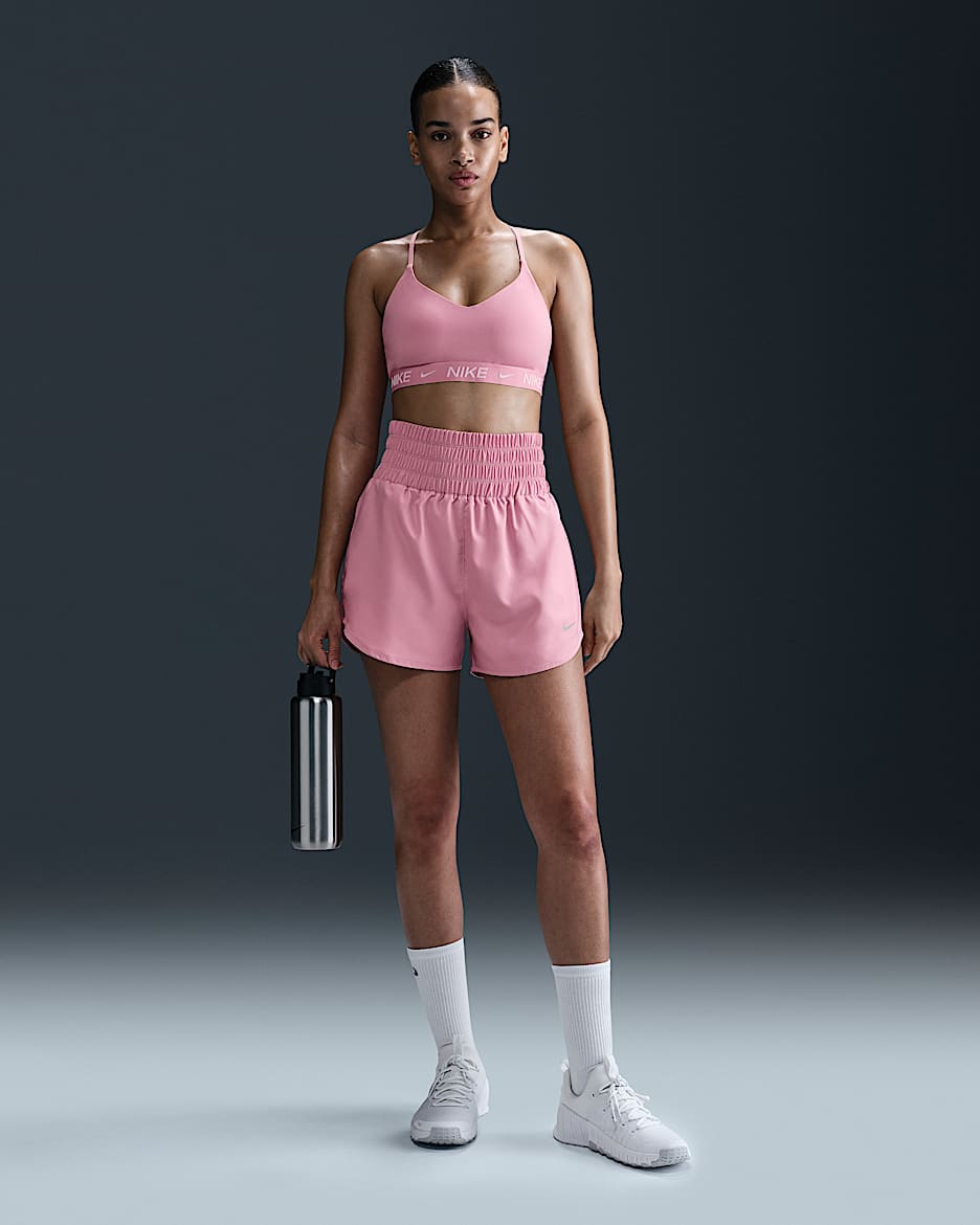 Nike One Women's Dri-FIT Ultra High-Waisted 3" Brief-Lined Shorts - Elemental Pink
