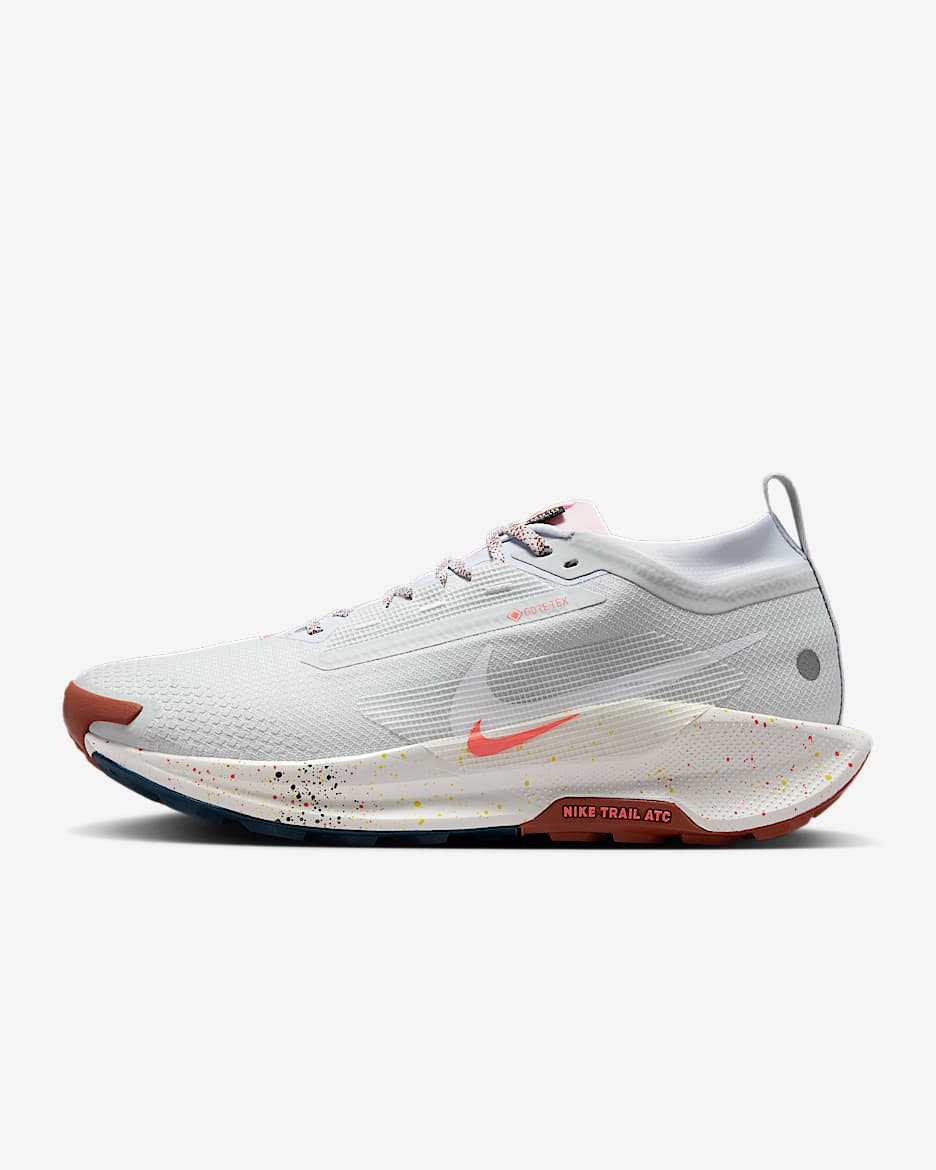 Nike Pegasus Trail 5 GORE-TEX Men's Waterproof Trail Running Shoes - Pure Platinum/Football Grey/Pink Foam/White