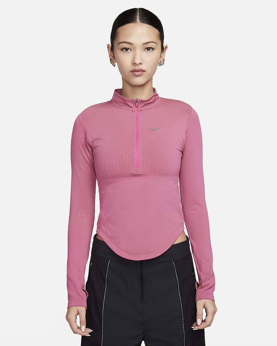 Nike Running Division Women's Dri-FIT ADV 1/2-Zip Mid Layer - Alchemy Pink/Smokey Mauve