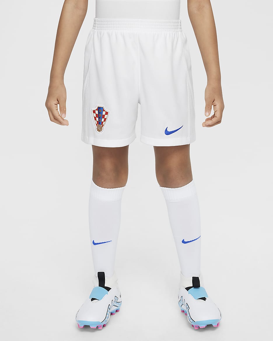 Kroatien 2024/25 Stadium Home Nike Replika-Fußballtrikot (jüngere Kinder) - Weiß/University Red/Weiß