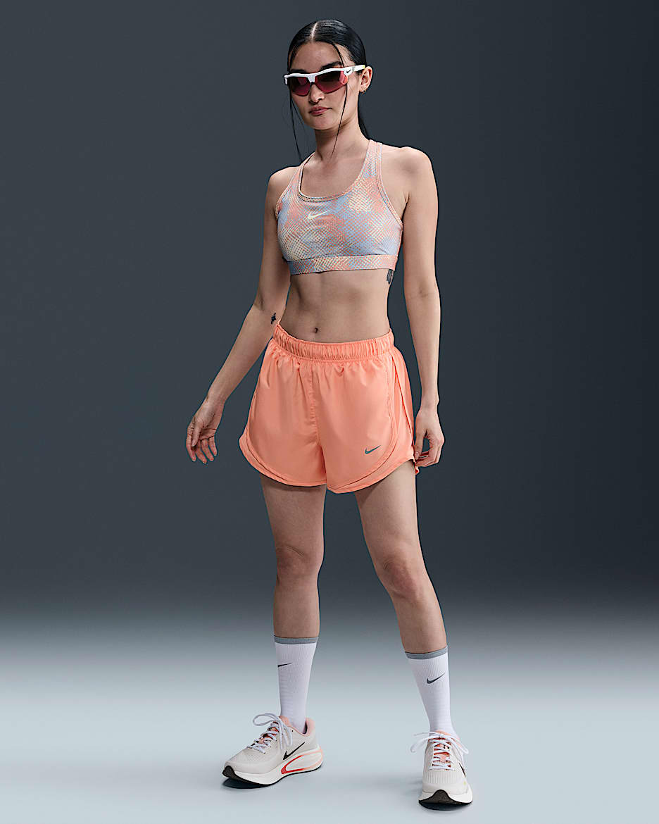 Nike Tempo Women's Dri-FIT Mid-Rise Brief-Lined Running Shorts - Apricot Agate/Apricot Agate/Apricot Agate