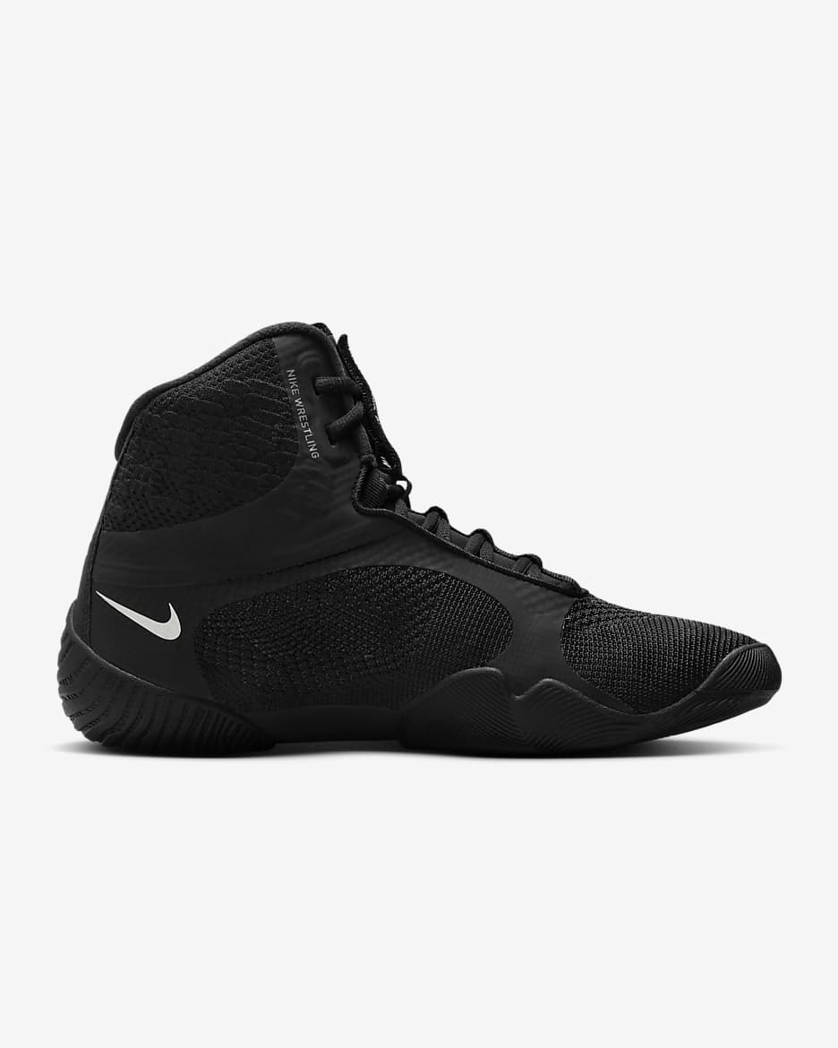 Nike Tawa Men's Wrestling Shoes - Black/Black/Metallic Silver