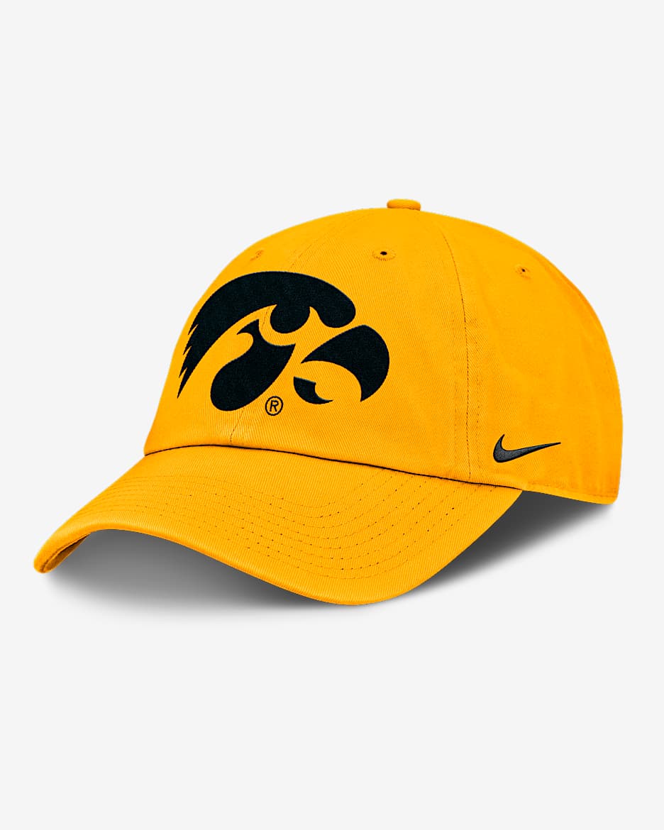 Gorra universitaria Nike ajustable para hombre Iowa Hawkeyes Primetime Club - Oro
