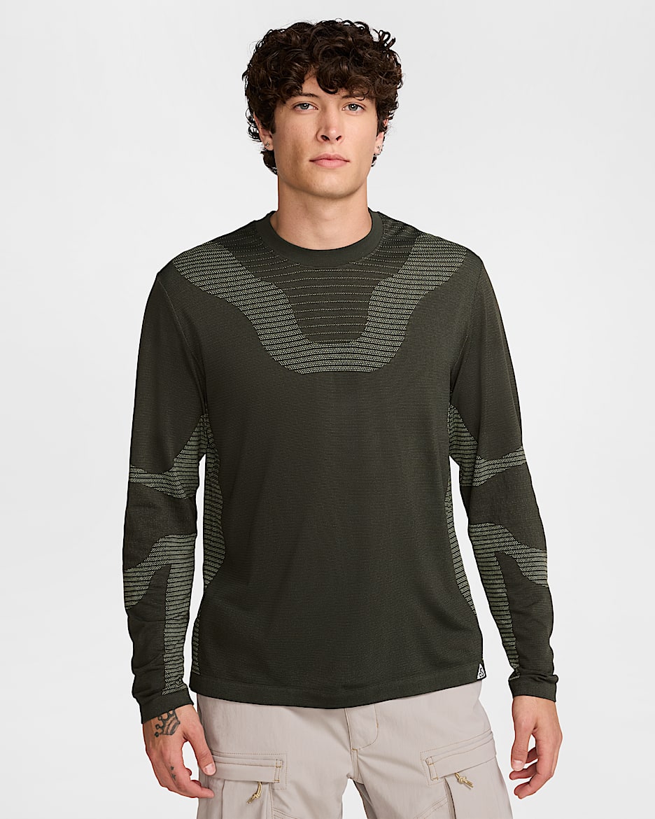 Nike ACG "Delta River" Dri-FIT ADV Long-Sleeve Base Layer - Sequoia/Barely Volt