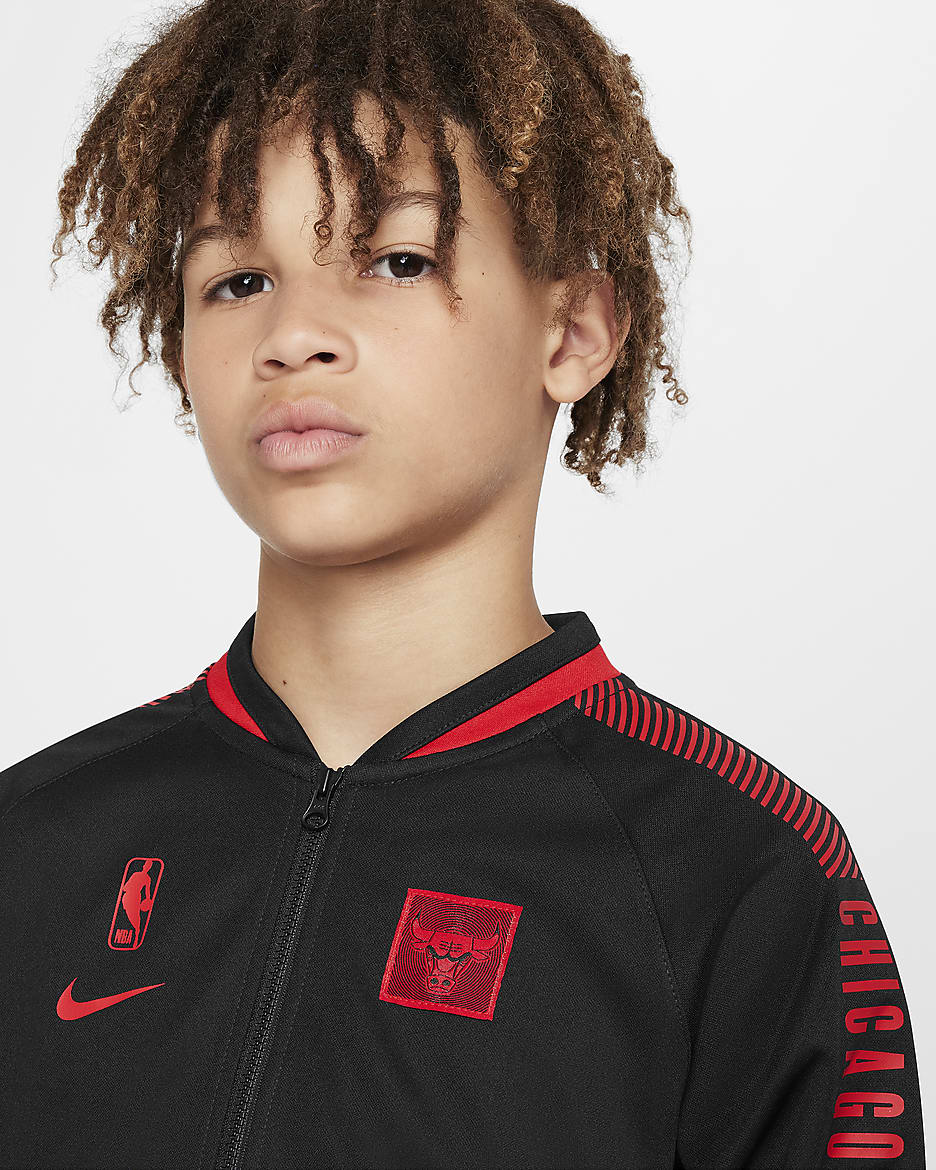 Chicago Bulls Starting 5 Courtside Older Kids' Nike Dri-FIT NBA Tracksuit - Black