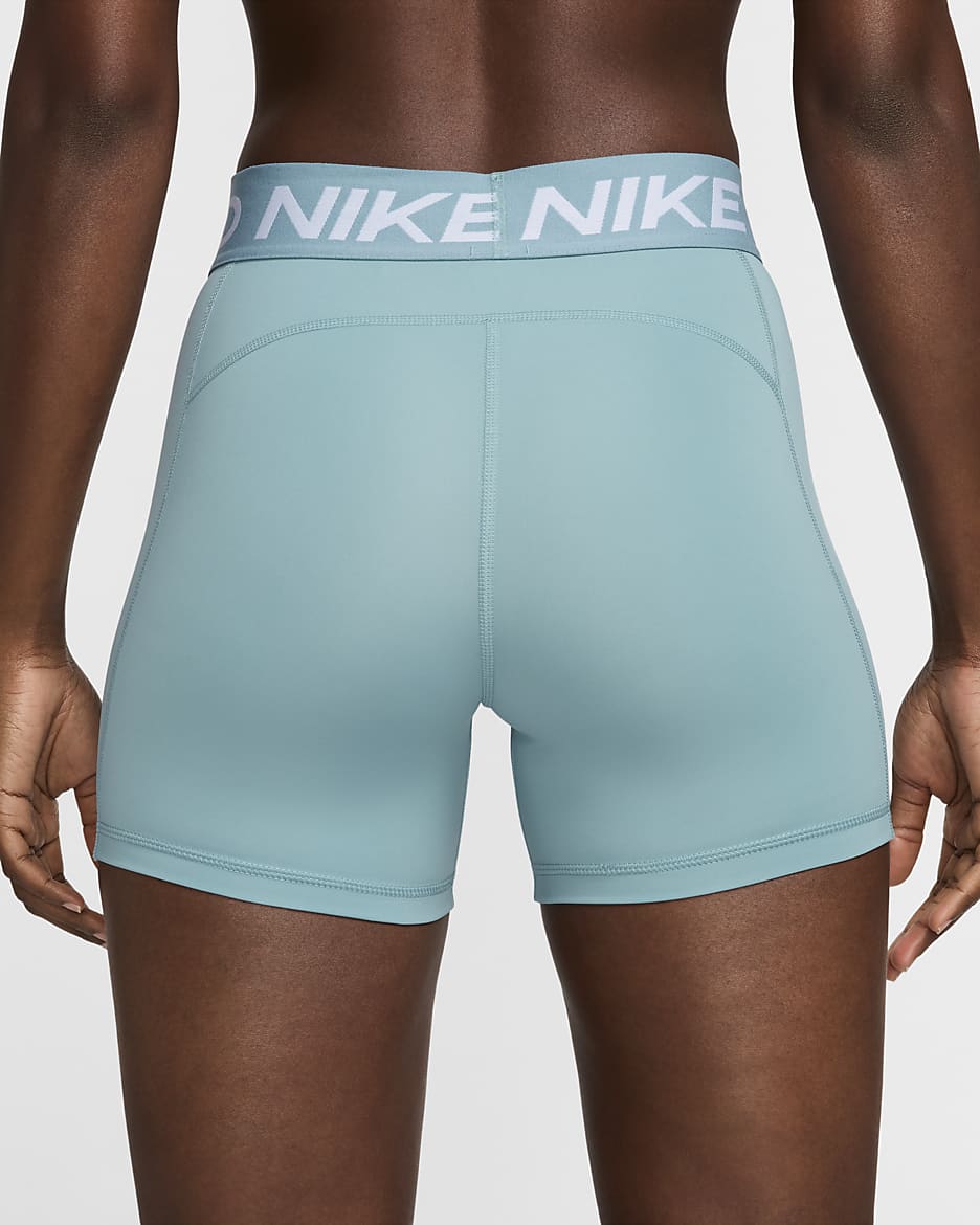 Shorts de 13 cm para mujer Nike Pro 365 - Denim turquesa/Blanco