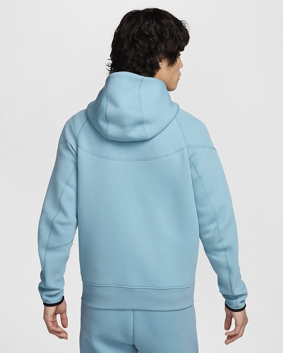 Nike Sportswear Tech Fleece Windrunner Men's Full-Zip Hoodie - Denim Turquoise/Black