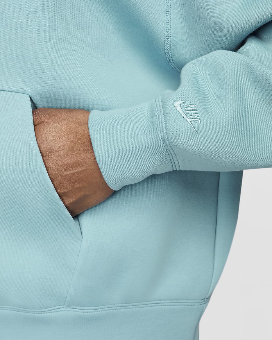 Nike Tech Reimagined Fleece Erkek Kapüşonlu Üstü - Denim Turquoise/Denim Turquoise