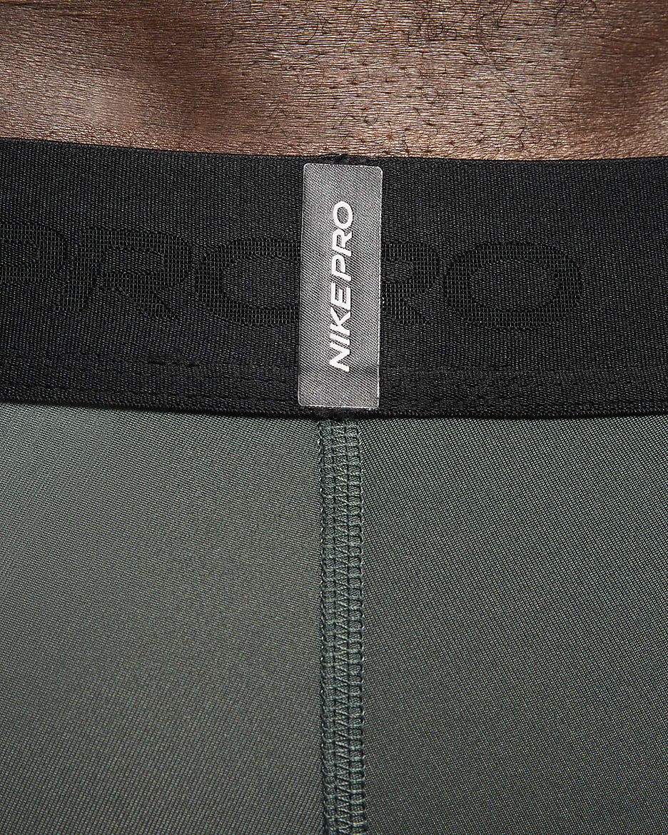 Nike Pro Dri-FIT fitnesstights voor heren - Vintage Green/Zwart