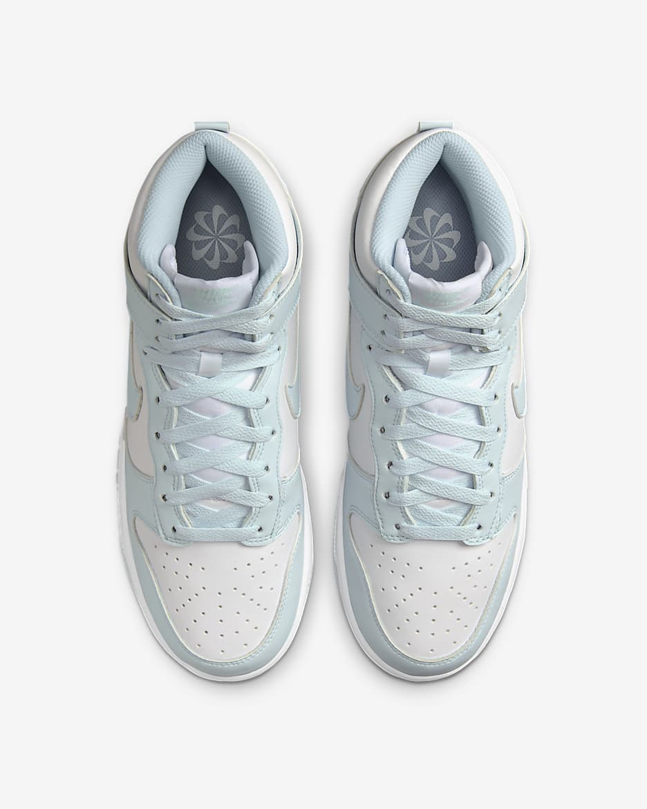 Sapatilhas Nike Dunk High Next Nature para mulher - Branco/Branco/Azul Glacier