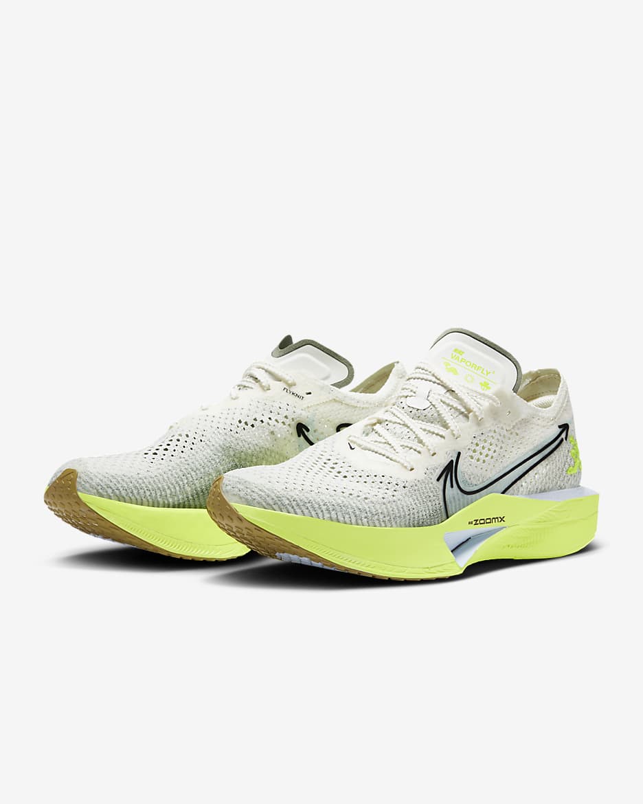 Nike Vaporfly 3 Men's Road Racing Shoes - Sail/Volt/Pacific Moss/Glacier Blue