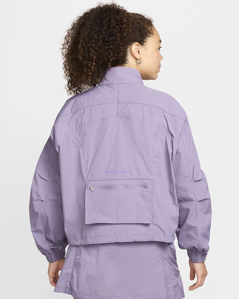 Veste de running Repel UV Nike Trail pour femme - Daybreak/Court Purple