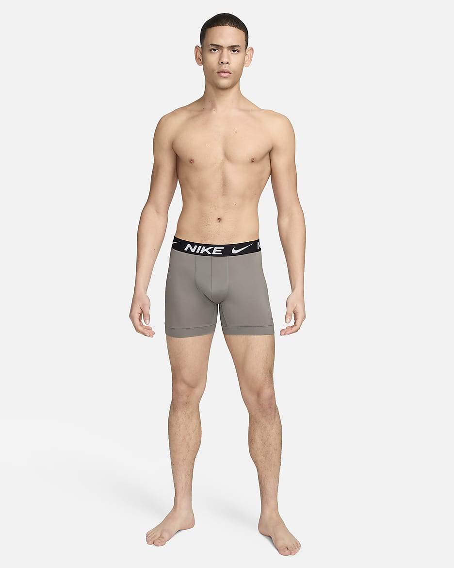 Nike Dri-FIT Essential Micro Men's Boxer Briefs (3-Pack) - Grey