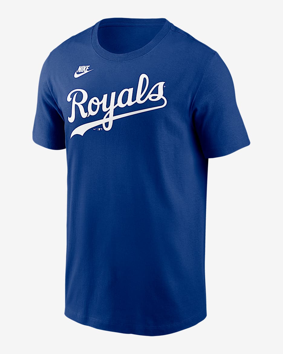 Playera Nike de la MLB para hombre Kansas City Royals Cooperstown Wordmark - Royal