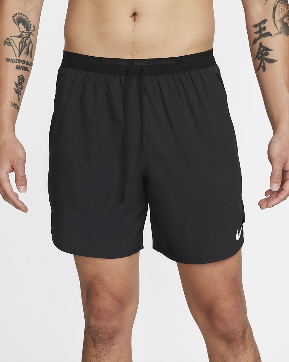 Nike Dri-FIT Stride Men's 7" Brief-Lined Running Shorts - Black/Black