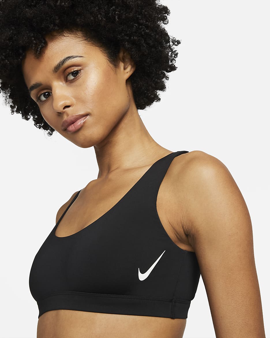 Nike Sneakerkini Women's Scoop Neck Bikini Top - Black/White/White