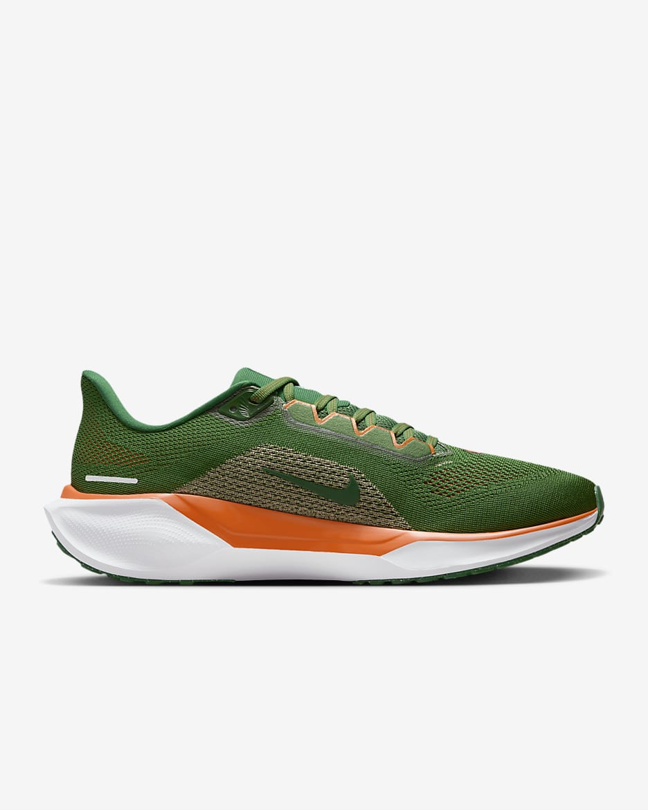 FAMU Pegasus 41 Men's Nike College Road Running Shoes - Fortress Green/White/Orange Horizon/White