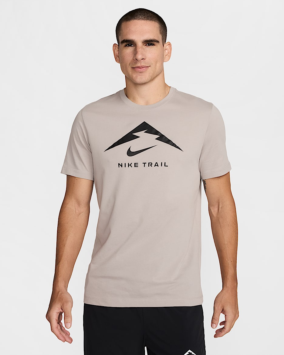 Nike Dri-FIT Men's Trail Running T-Shirt - College Grey/Black